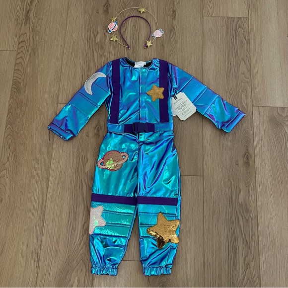 NWT Pottery Barn Kids Astronaut Halloween Costume and Headband Set - Picture 2 of 5